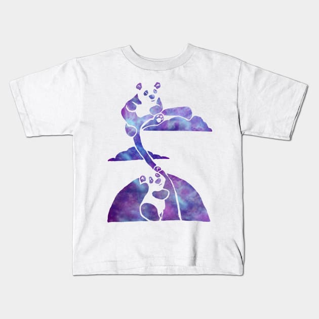 Panda sky Kids T-Shirt by Sutilmente